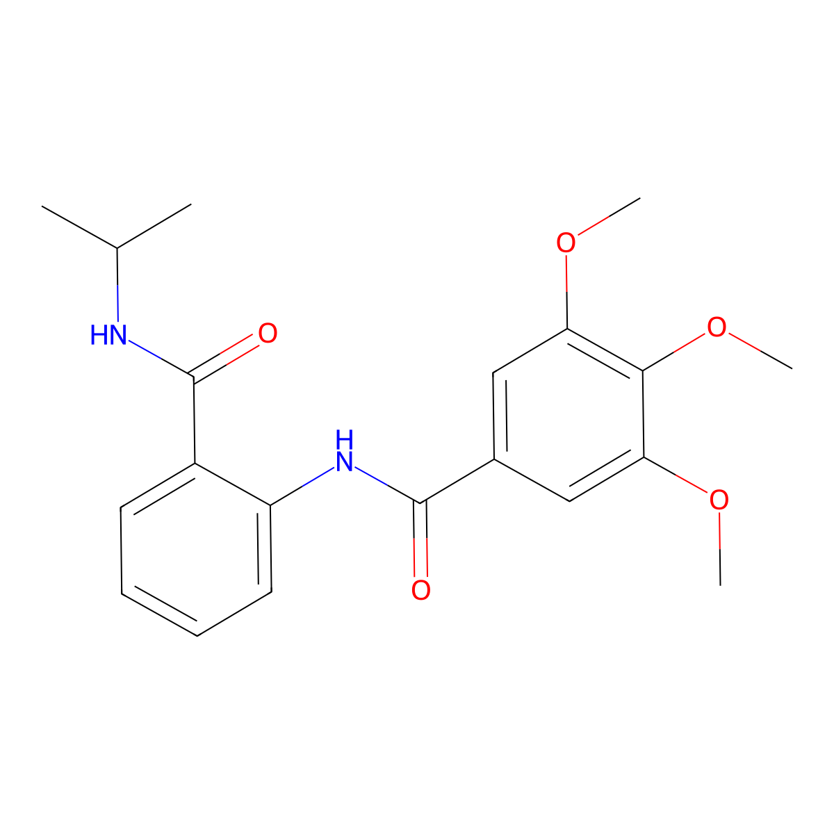 3,4,5-trimethoxy-N-[2-(propan-2-ylcarbamoyl)phenyl]benzamide molecular structure, CAS 815651-90-2