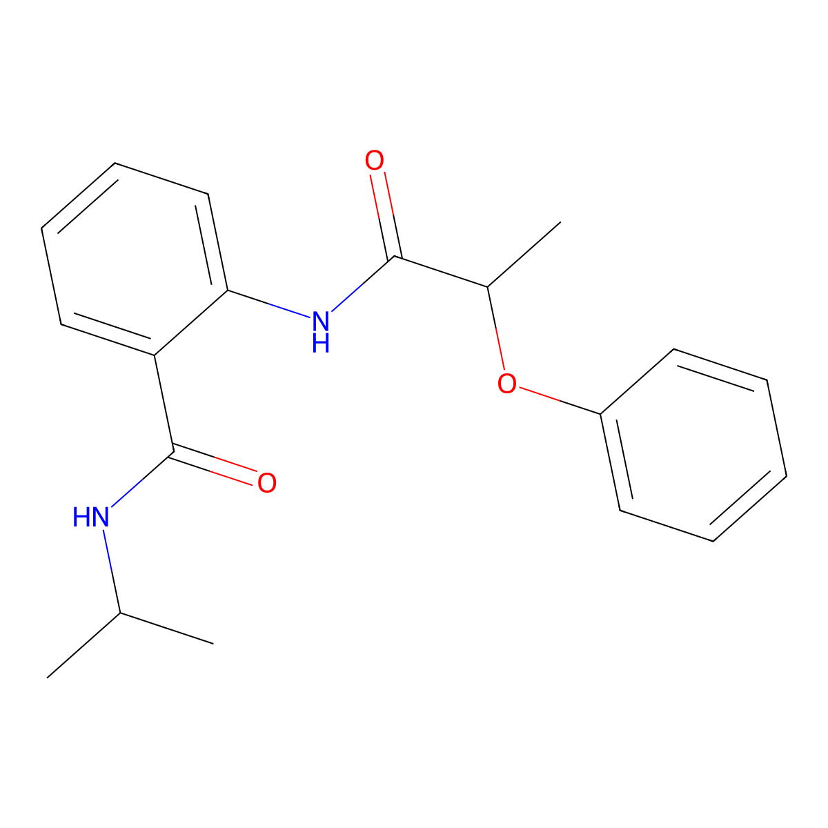 2-[(2-phenoxypropanoyl)amino]-N-(propan-2-yl)benzamide molecular structure, CAS 815652-27-8