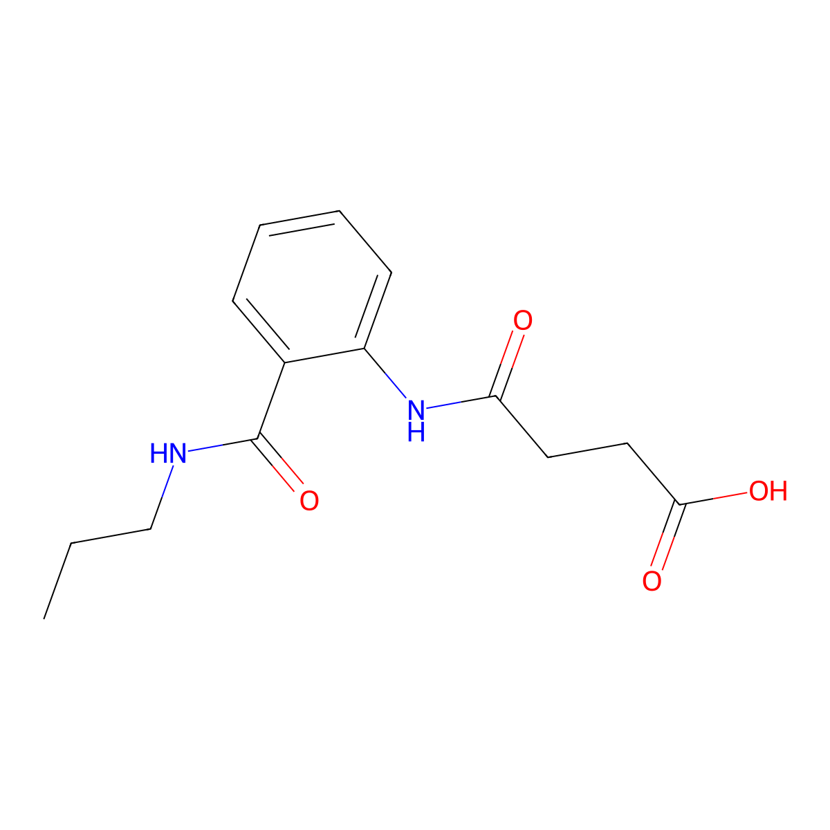 4-Oxo-4-[2-(propylcarbamoyl)anilino]butanoic acid molecular structure, CAS 815654-41-2