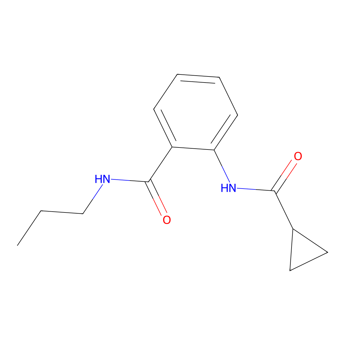 2-[(cyclopropylcarbonyl)amino]-N-propylbenzamide molecular structure, CAS 815654-71-8