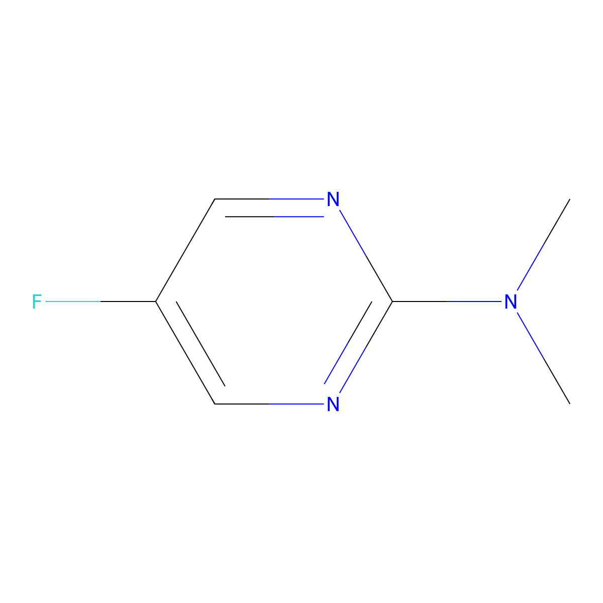 5-Fluoro-N,N-dimethyl-2-pyrimidinamine molecular structure, CAS 81568-10-7