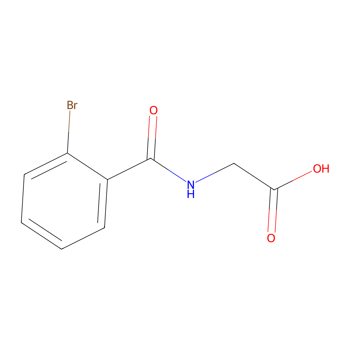2-Bromohippuric acid molecular structure, CAS 81568-83-4