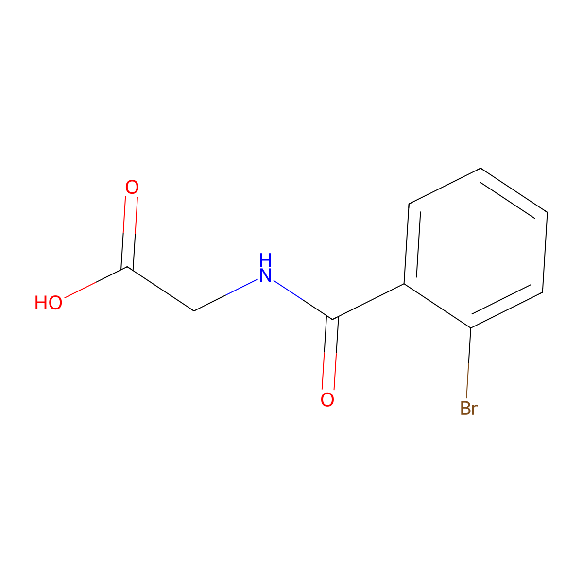 2-Bromohippuric acid molecular structure, CAS 81568-83-4