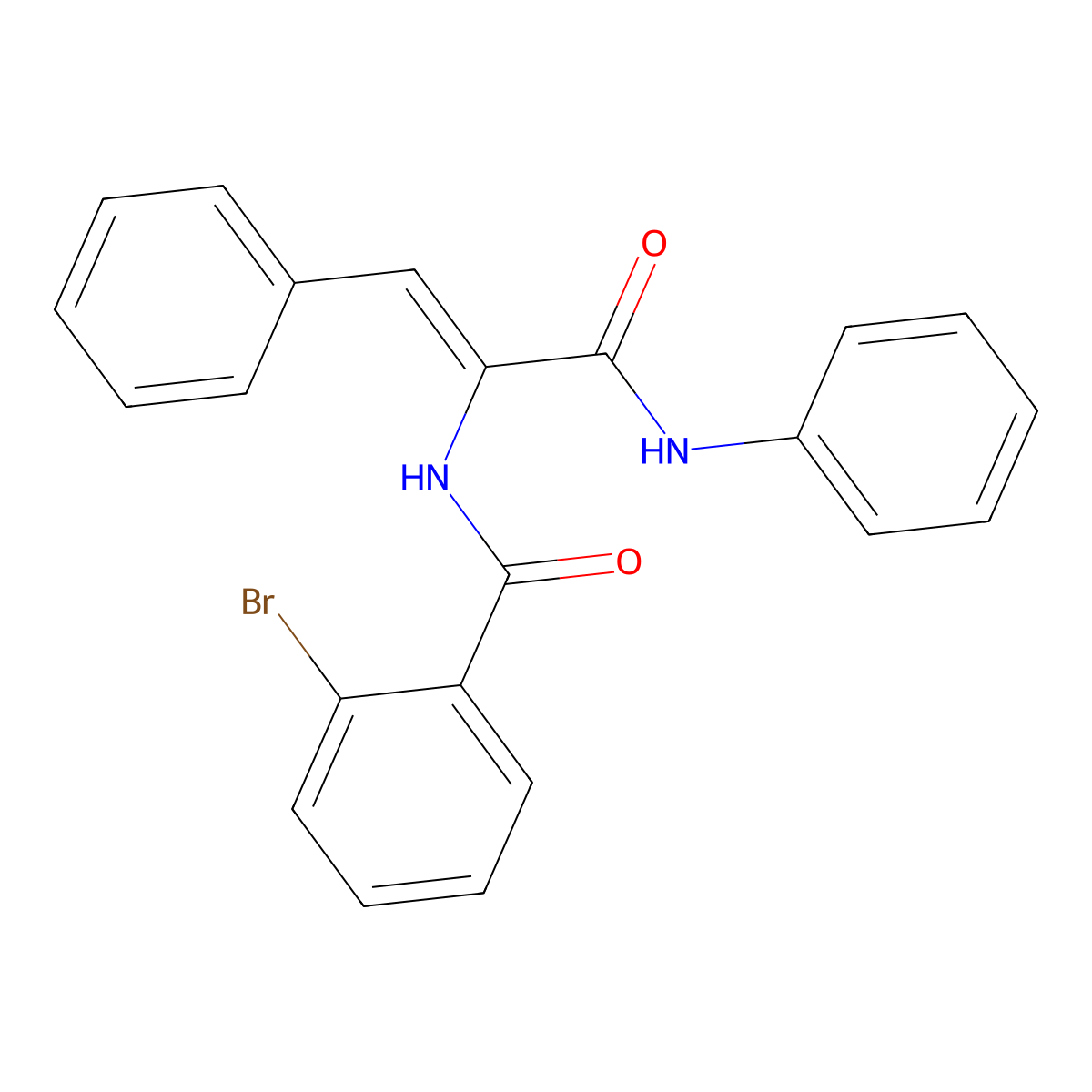 N-(3-anilino-3-oxo-1-phenylprop-1-en-2-yl)-2-bromobenzamide molecular structure, CAS 81568-84-5