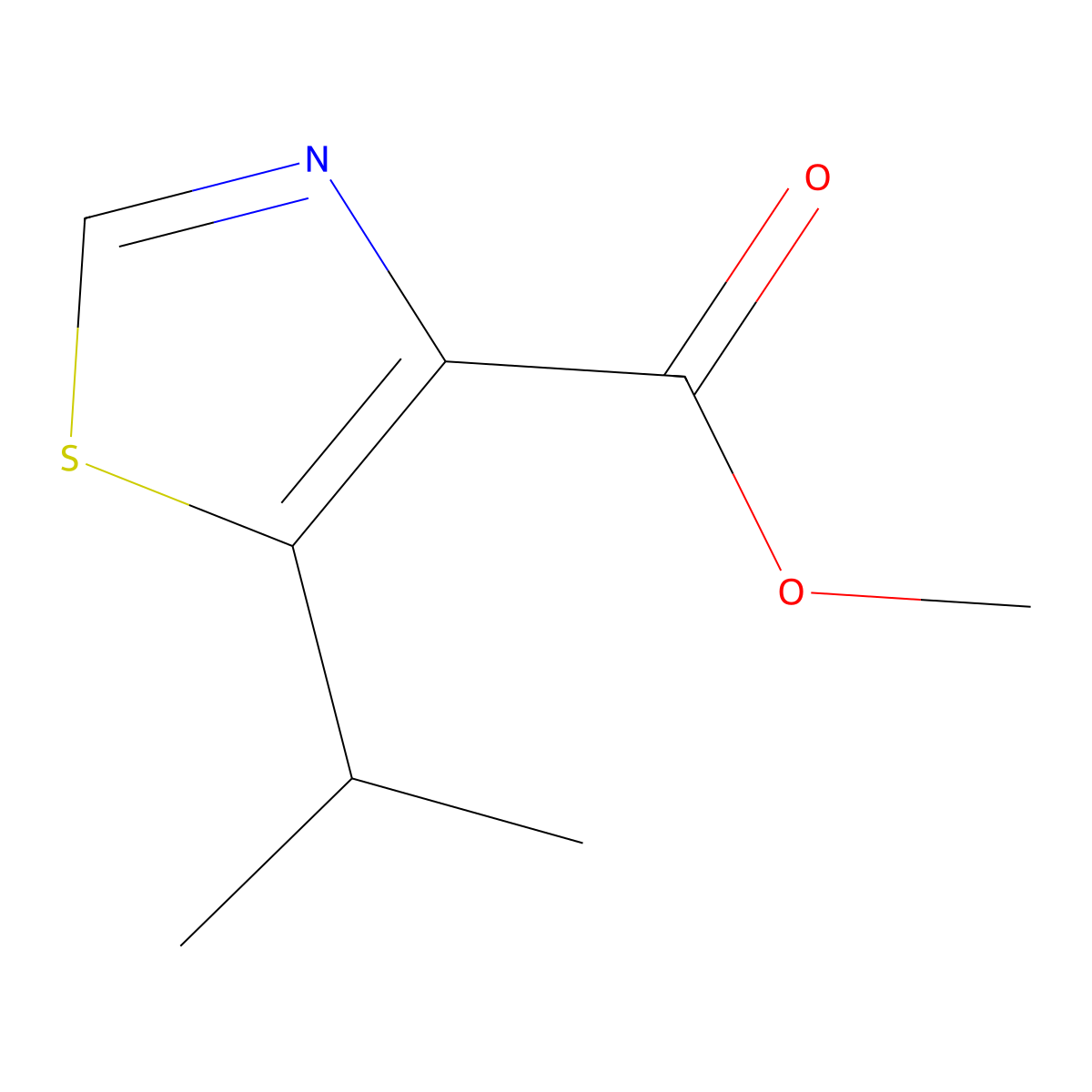 Methyl 5-isopropylthiazole-4-carboxylate molecular structure, CAS 81569-26-8