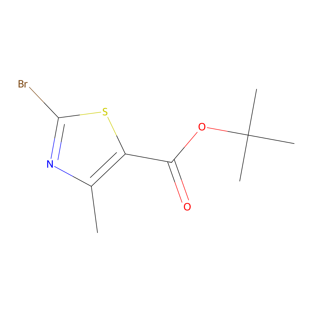 tert-Butyl 2-bromo-4-methylthiazole-5-carboxylate molecular structure, CAS 81569-41-7