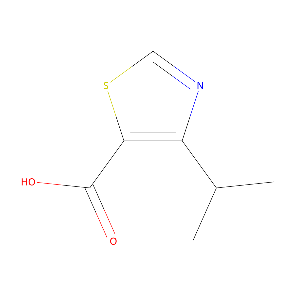 4-(Propan-2-yl)-1,3-thiazole-5-carboxylic acid molecular structure, CAS 81569-42-8