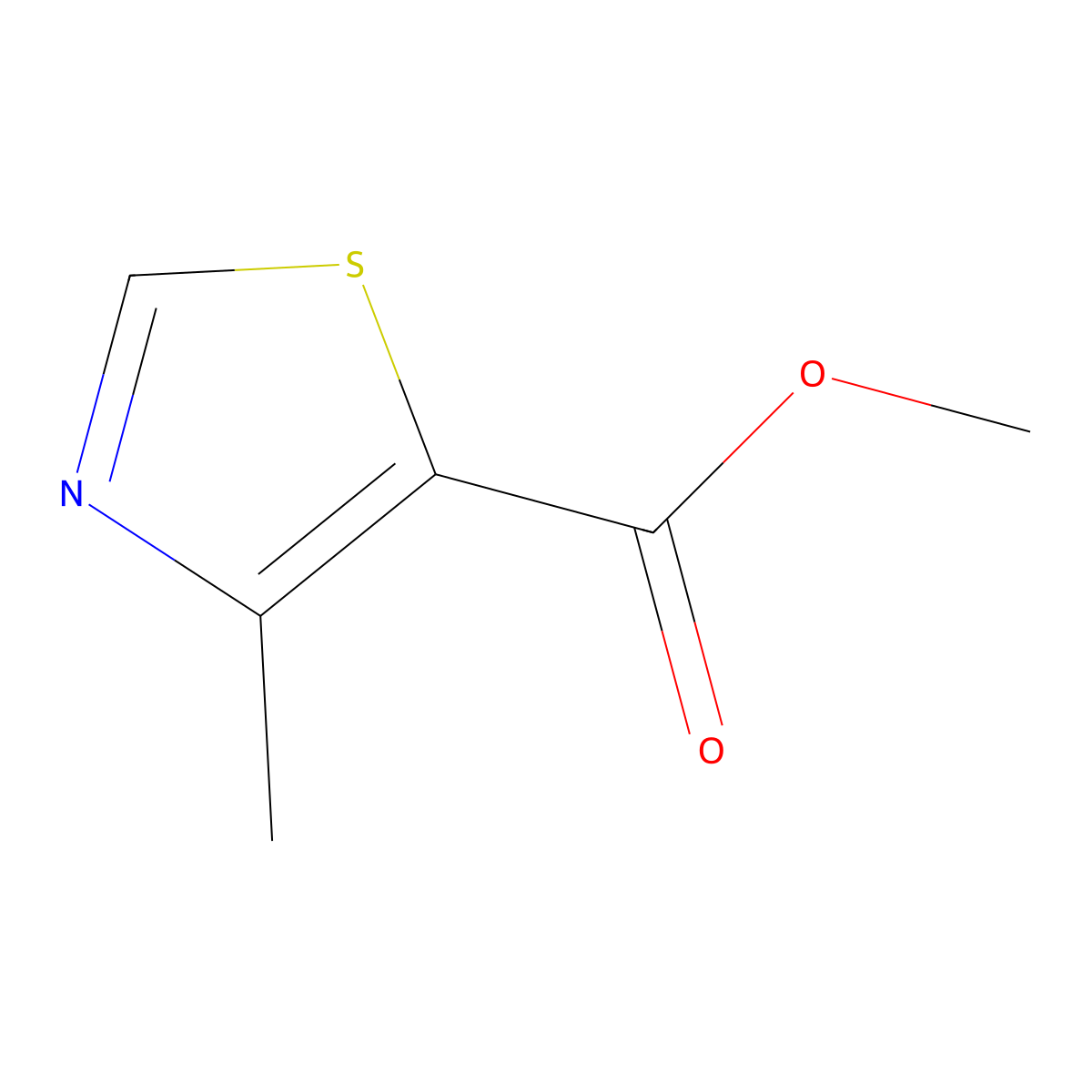 Methyl 4-methylthiazole-5-carboxylate molecular structure, CAS 81569-44-0