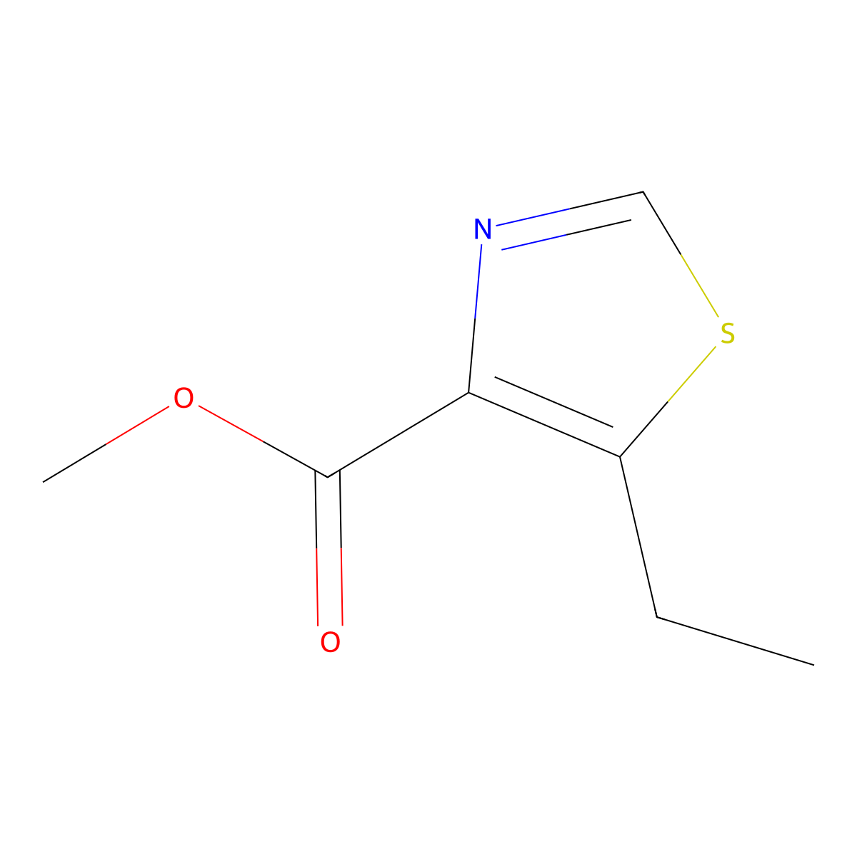 Methyl 5-ethylthiazole-4-carboxylate molecular structure, CAS 81569-45-1