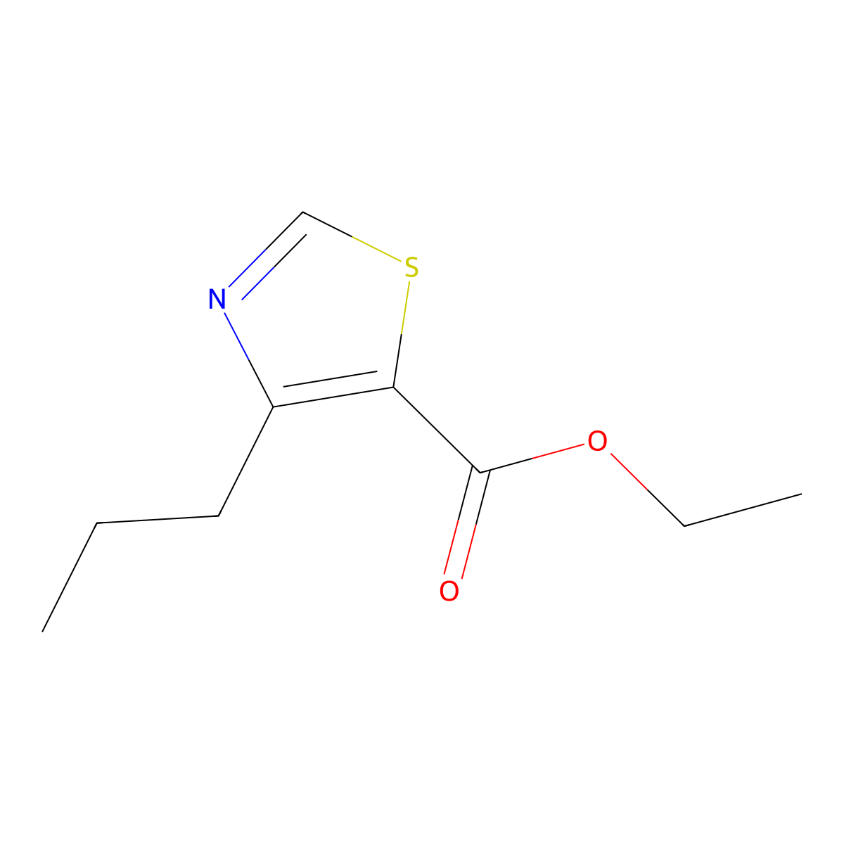 Ethyl 4-propylthiazole-5-carboxylate molecular structure, CAS 81569-54-2