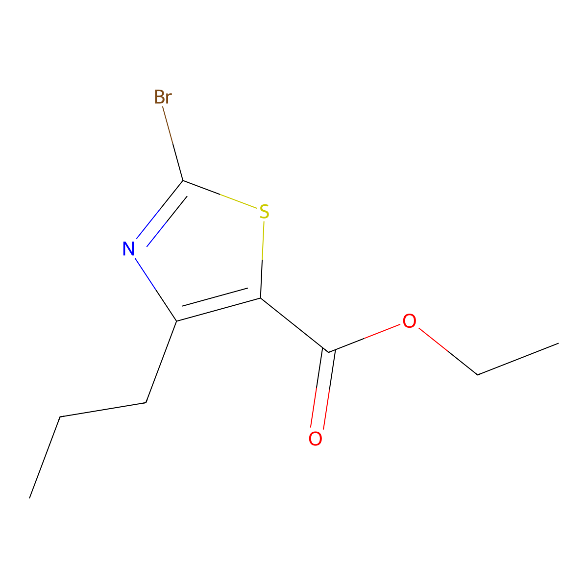 Ethyl 2-bromo-4-propylthiazole-5-carboxylate molecular structure, CAS 81569-55-3