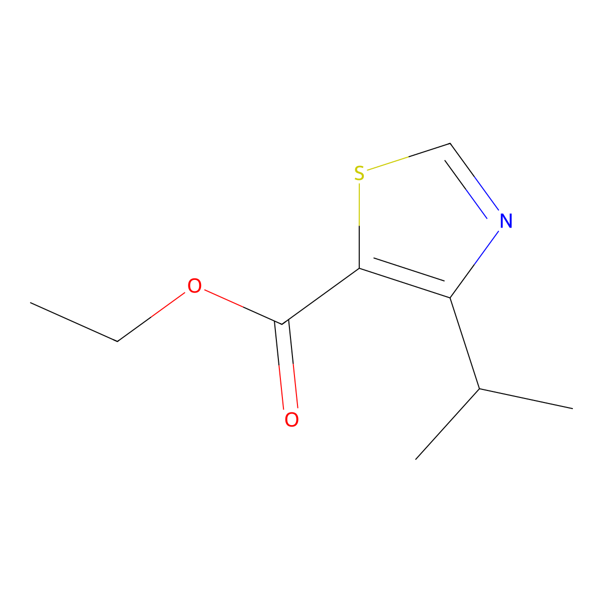 Ethyl 4-isopropylthiazole-5-carboxylate molecular structure, CAS 81569-57-5