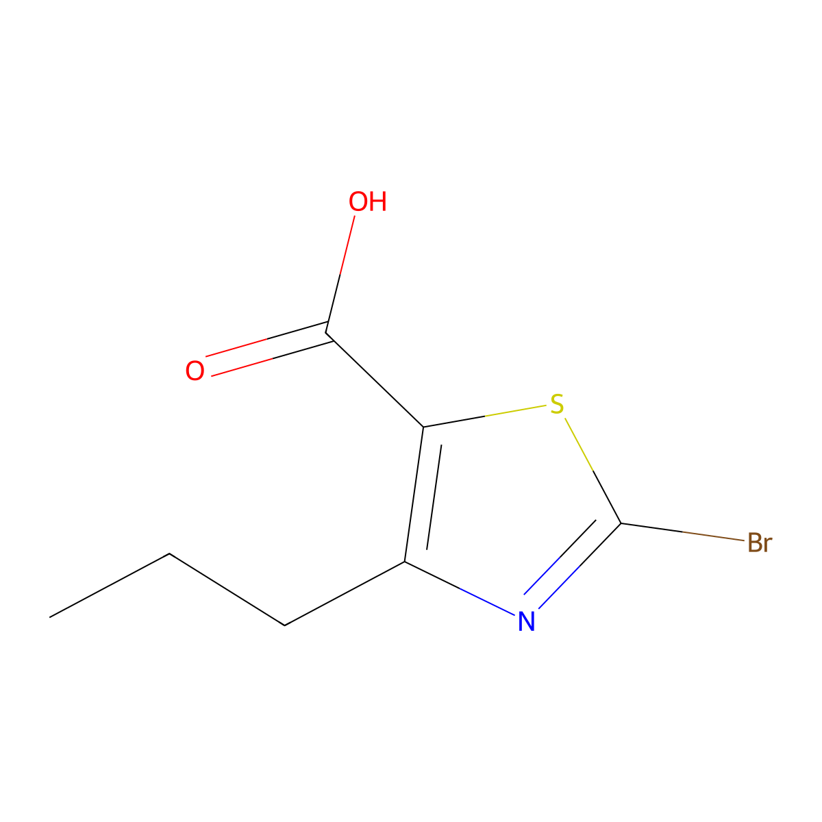 2-Bromo-4-propylthiazole-5-carboxylic acid molecular structure, CAS 81569-64-4