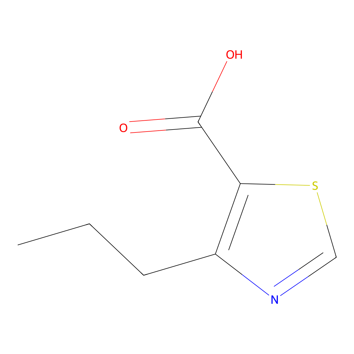 4-Propylthiazole-5-carboxylic acid molecular structure, CAS 81569-65-5