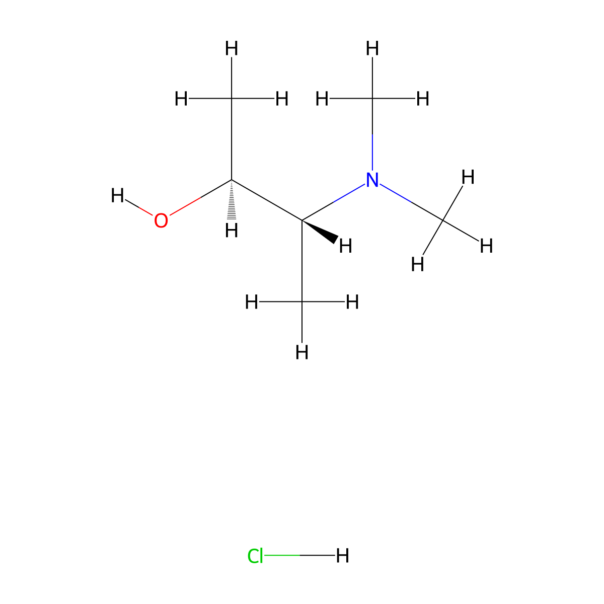 (2S,3R)-3-(dimethylamino)butan-2-ol hydrochloride molecular structure, CAS 81570-06-1