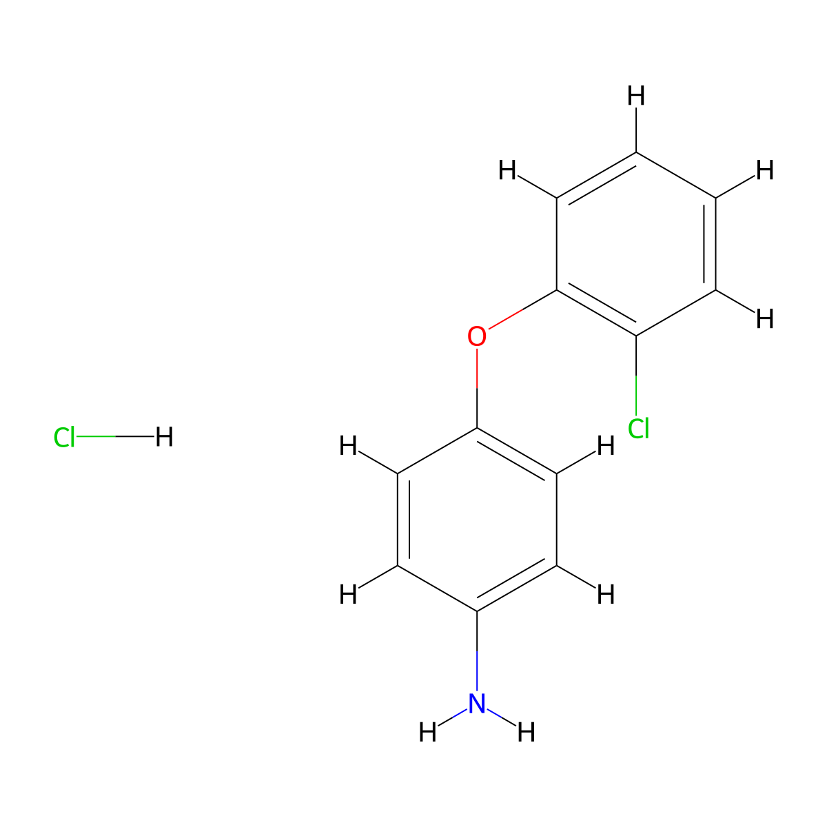 4-(2-Chlorophenoxy)aniline hydrochloride molecular structure, CAS 81574-47-2