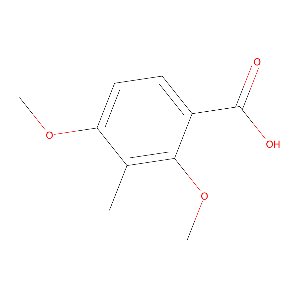 2,4-Dimethoxy-3-methylbenzoic acid molecular structure, CAS 81574-49-4