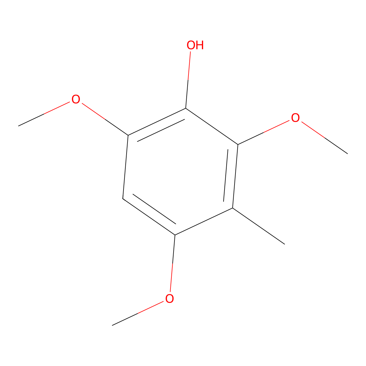 2,4,6-Trimethoxy-3-methylphenol molecular structure, CAS 81574-59-6
