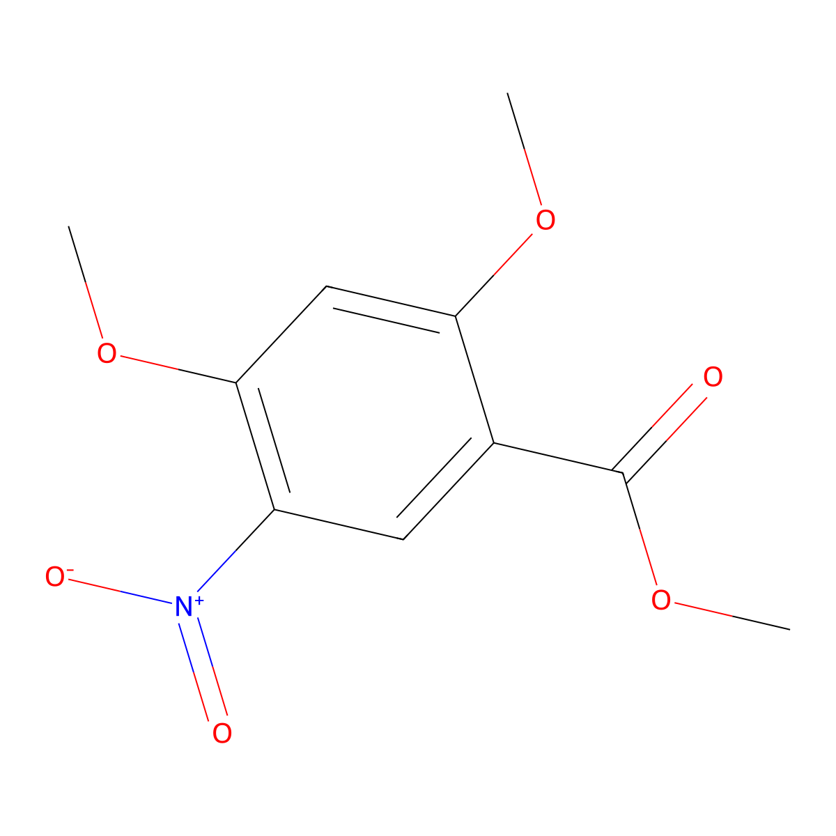 Methyl 2,4-dimethoxy-5-nitrobenzoate molecular structure, CAS 81574-75-6