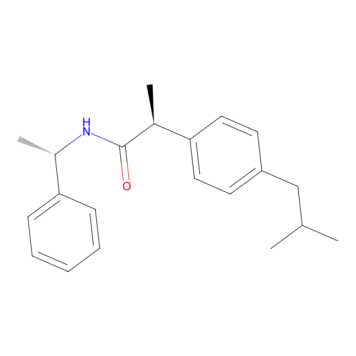 (S,S)-N-(1-Phenylethyl) Ibuprofen Amide molecular structure, CAS 81576-52-5