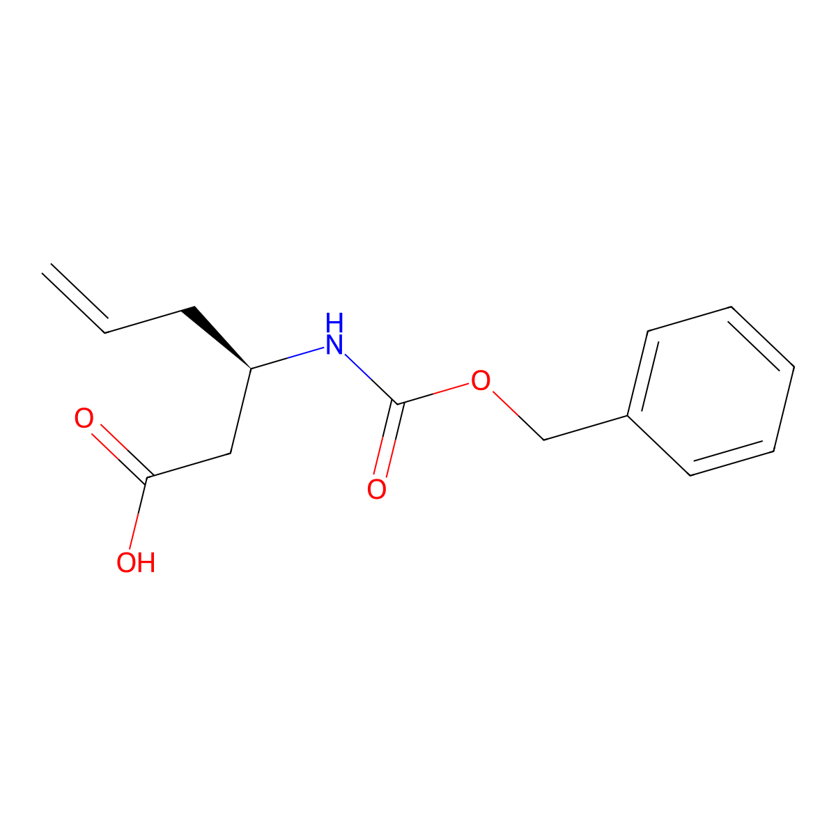 (3R)-3-{[(benzyloxy)carbonyl]amino}hex-5-enoic acid molecular structure, CAS 81576-72-9