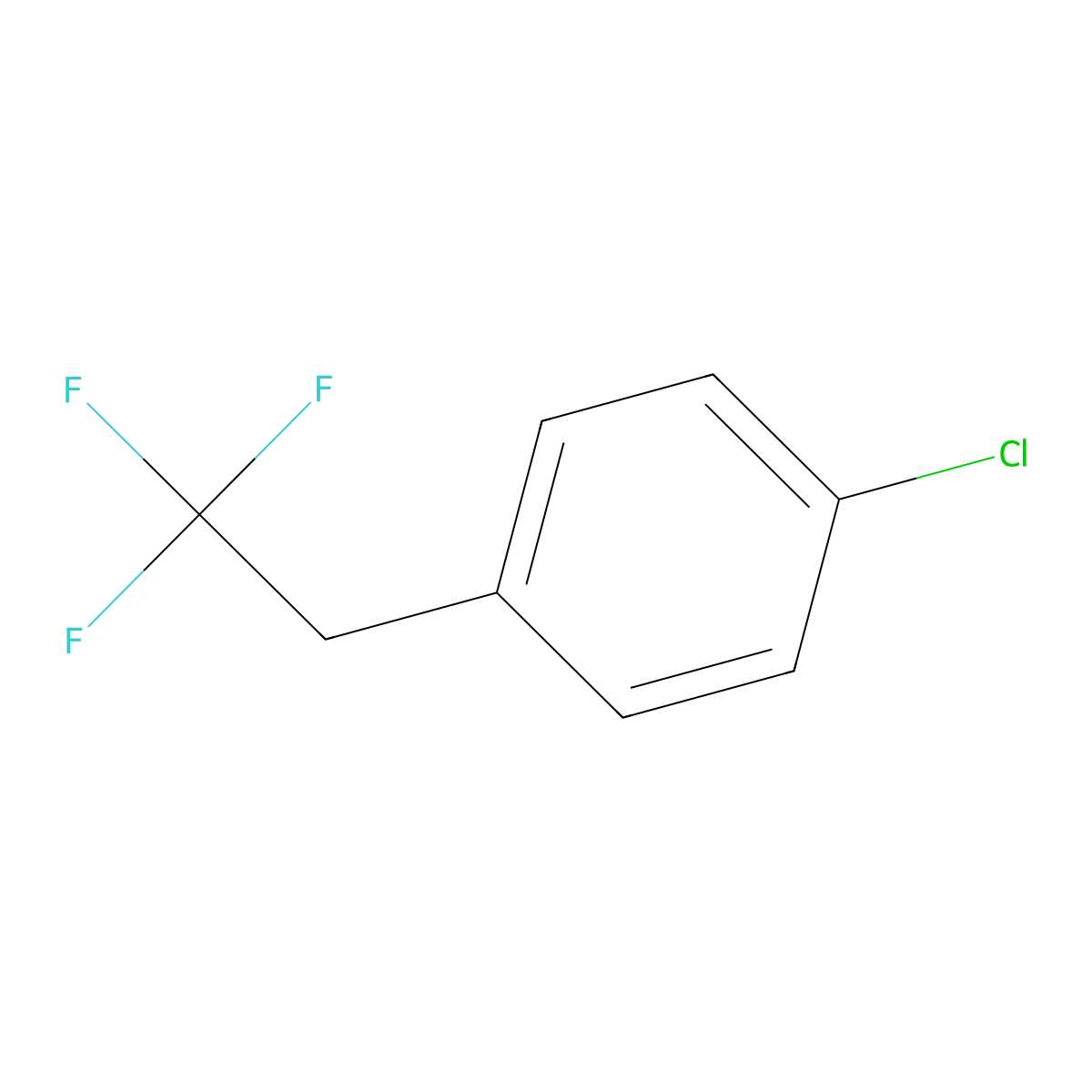 1-Chloro-4-(2,2,2-trifluoroethyl)benzene molecular structure, CAS 81577-07-3