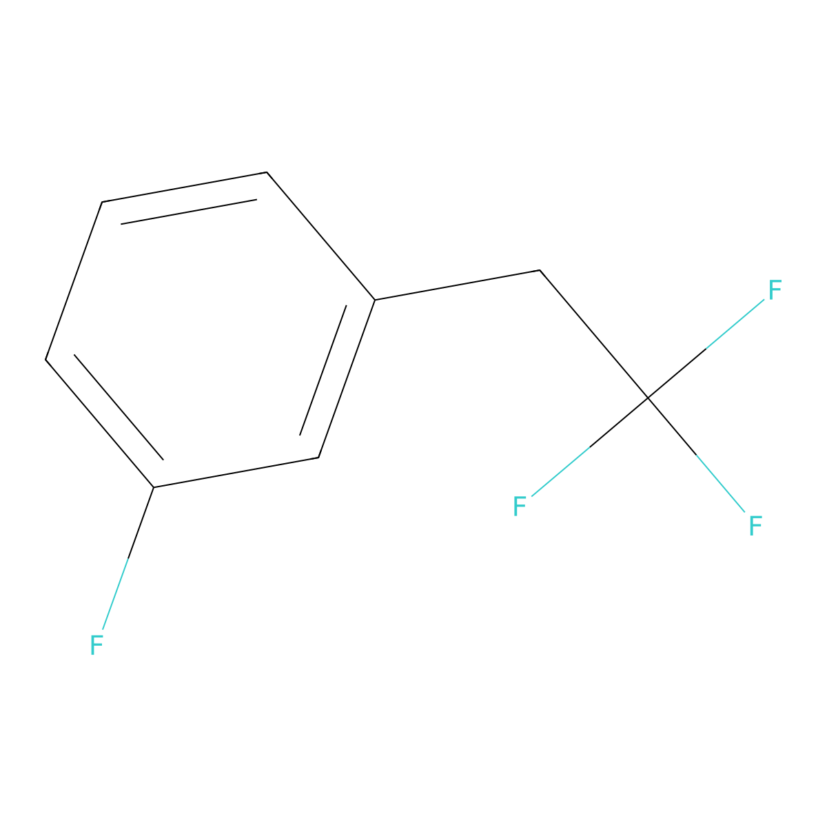 1-Fluoro-3-(2,2,2-trifluoroethyl)benzene molecular structure, CAS 81577-08-4