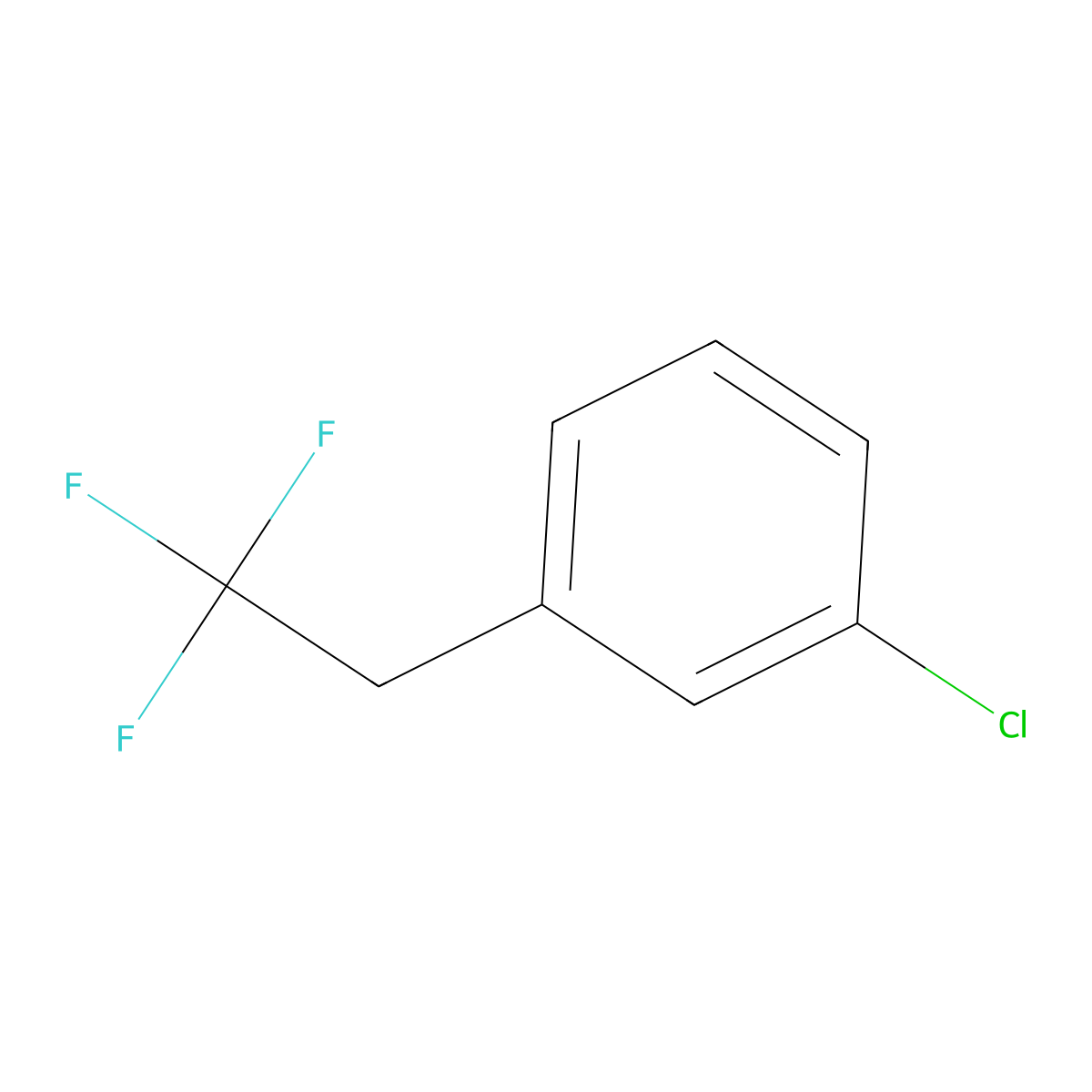 1-Chloro-3-(2,2,2-trifluoroethyl)benzene molecular structure, CAS 81577-09-5