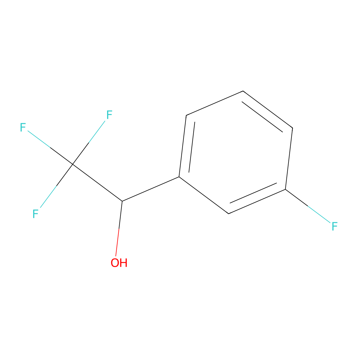 2,2,2-Trifluoro-1-(3-fluorophenyl)ethanol molecular structure, CAS 81577-10-8