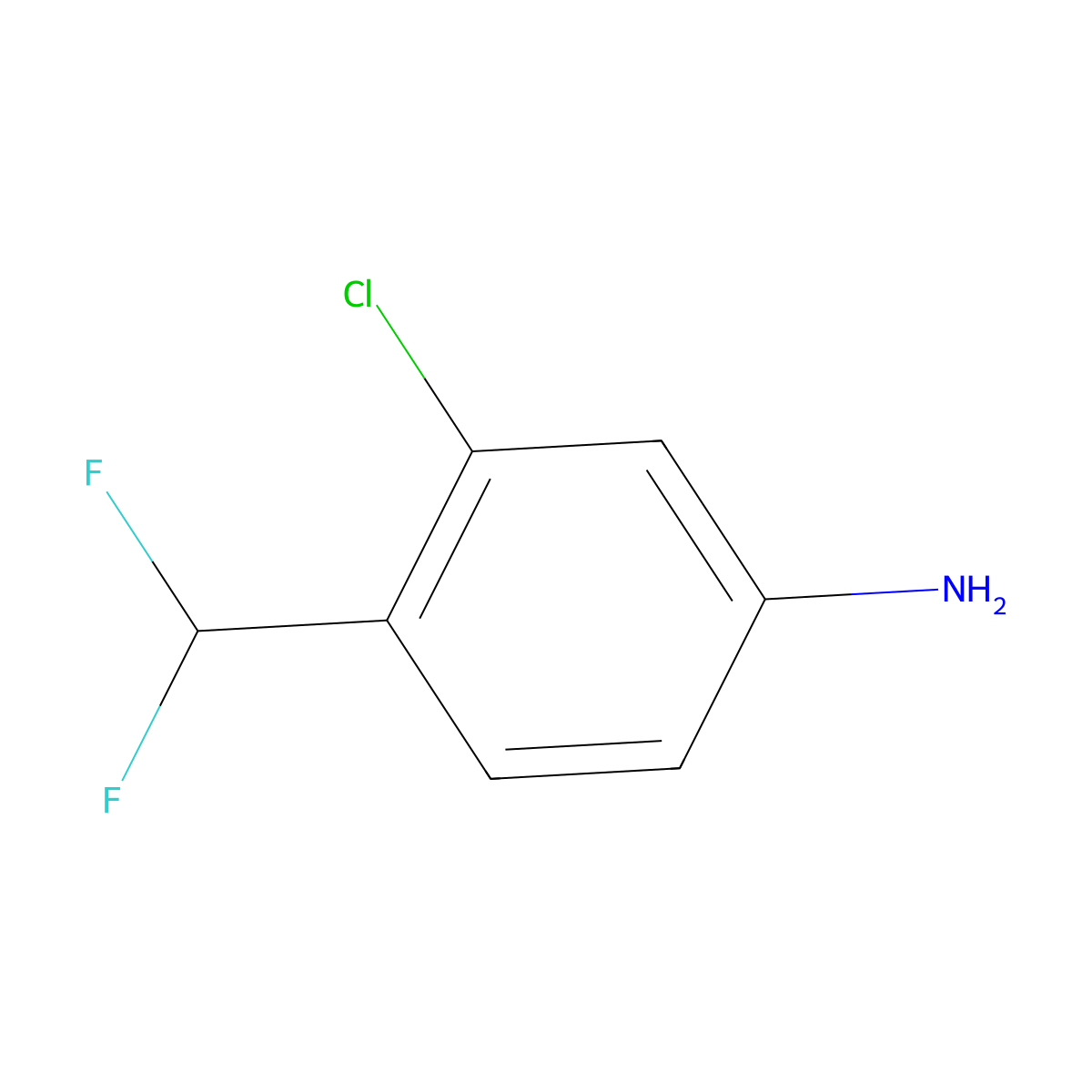 3-Chloro-4-(difluoromethyl)aniline molecular structure, CAS 81579-33-1