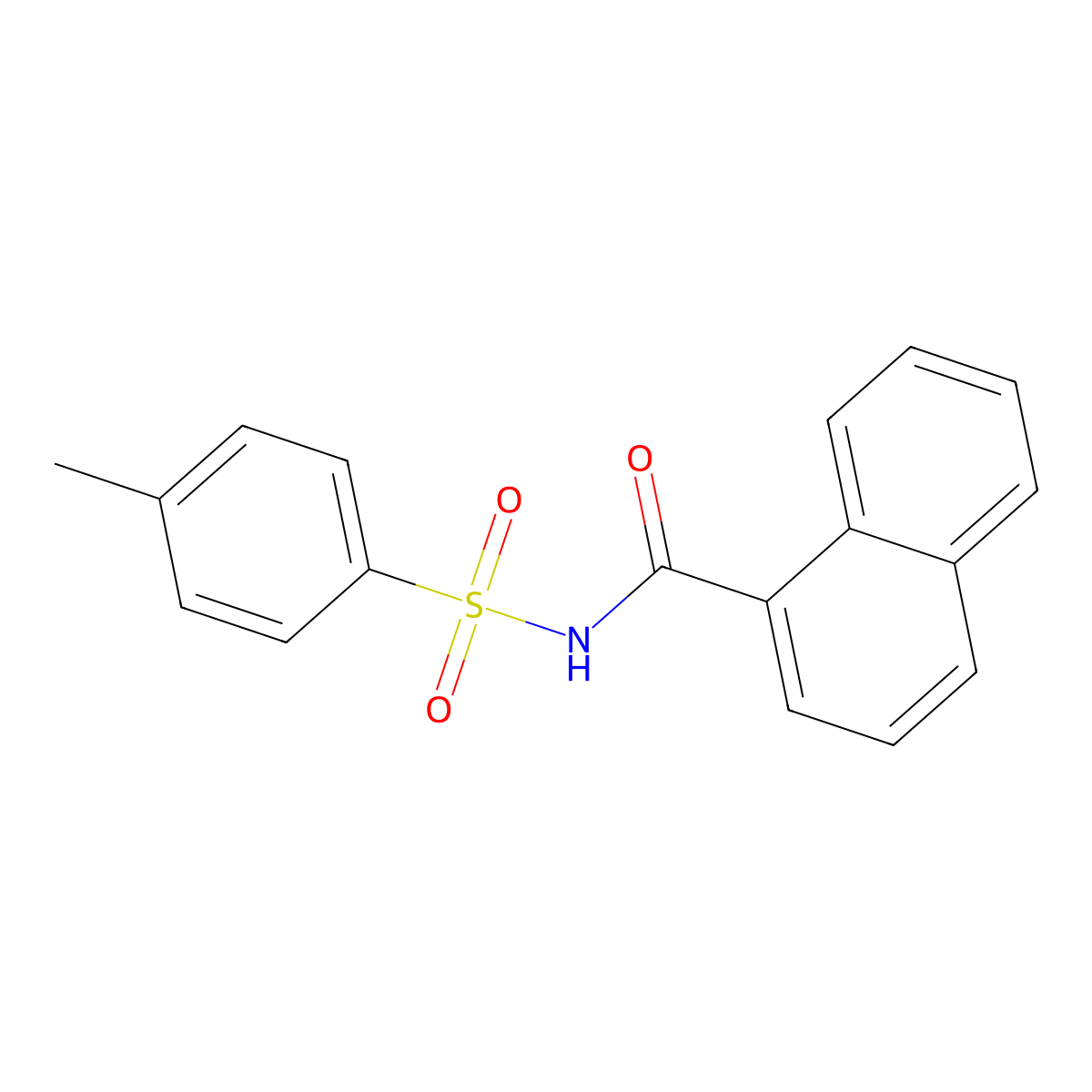 N-(4-Methylbenzene-1-sulfonyl)naphthalene-1-carboxamide molecular structure, CAS 81589-31-3