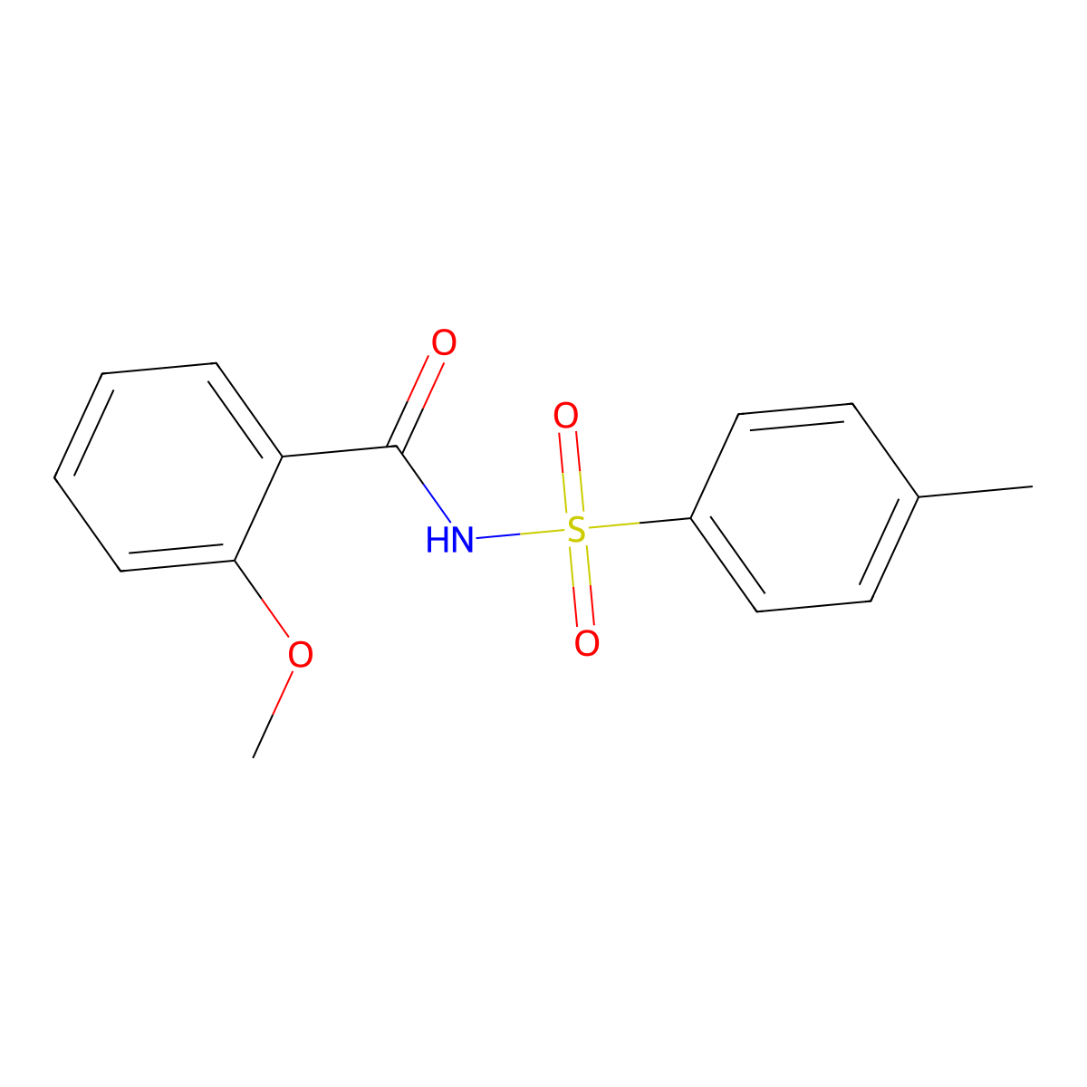 2-Methoxy-N-(4-methylbenzenesulfonyl)benzamide molecular structure, CAS 81589-32-4