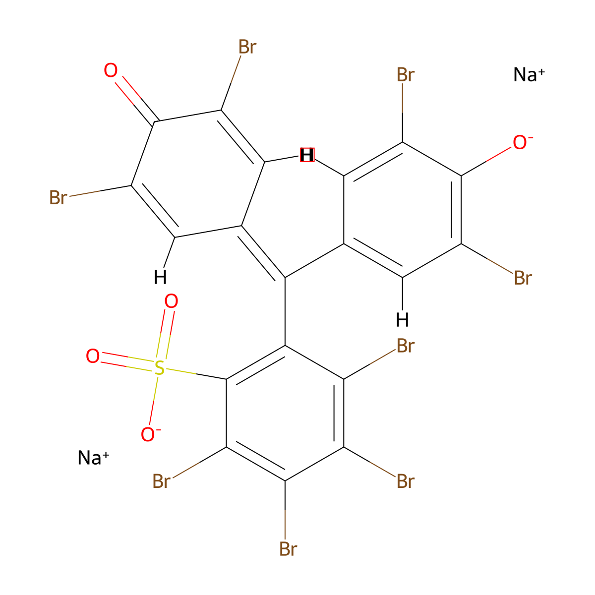 Tetrabromophenol Blue Disodium Salt molecular structure, CAS 81590-28-5
