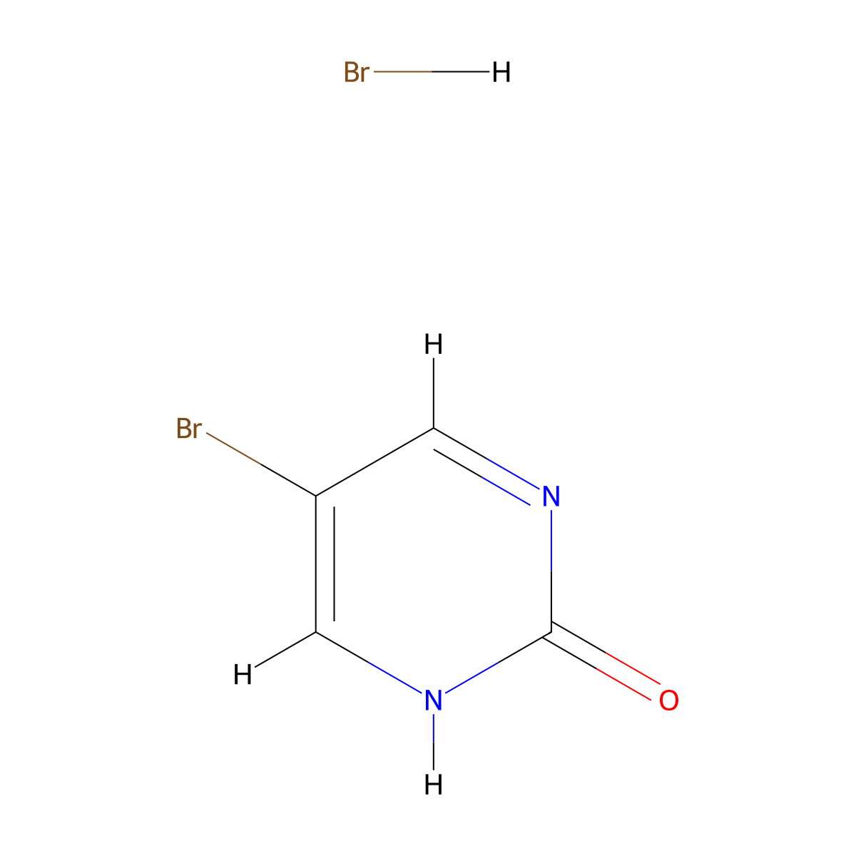 5-Bromopyrimidin-2(1H)-one hydrobromide molecular structure, CAS 81590-30-9
