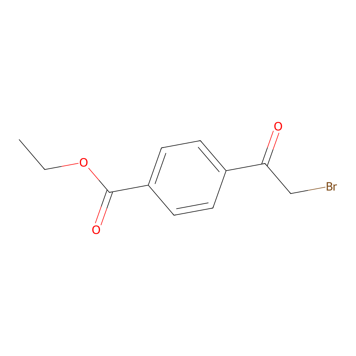 Ethyl 4-(2-bromoacetyl)benzoate molecular structure, CAS 81590-55-8