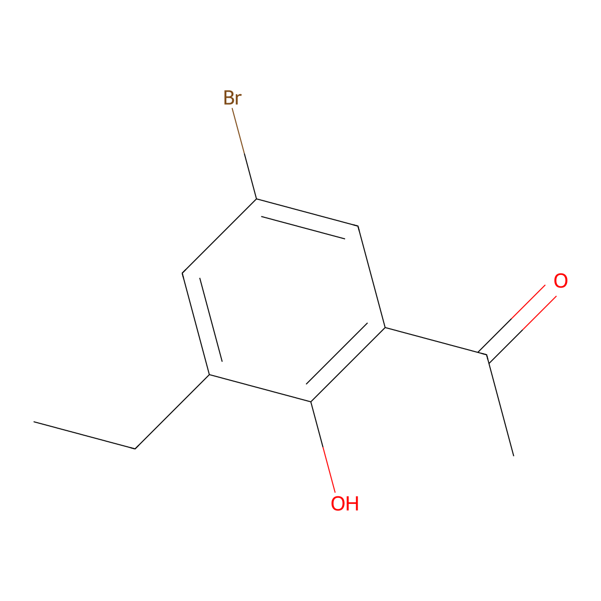 1-(5-Bromo-3-ethyl-2-hydroxyphenyl)ethan-1-one molecular structure, CAS 81591-17-5