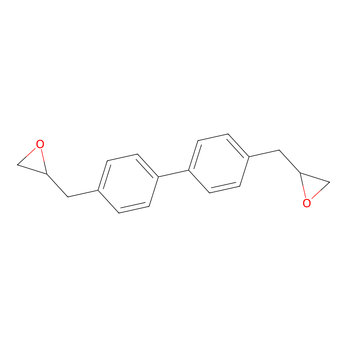 Oxirane, 2,2'-((1,1'-biphenyl)-4,4'-diylbis(methylene))bis- molecular structure, CAS 81591-83-5