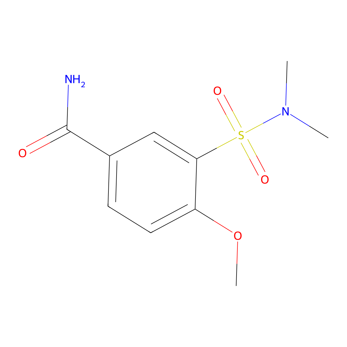 3-(Dimethylsulfamoyl)-4-methoxybenzamide molecular structure, CAS 81593-00-2