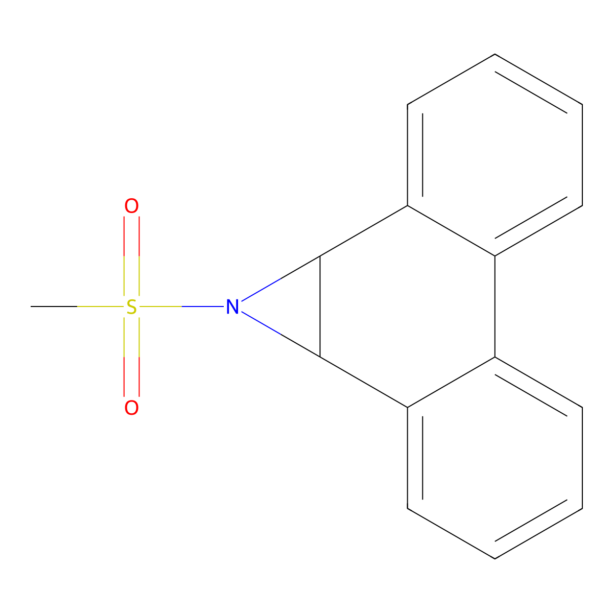 N-(Methylsulfonyl)phenanthrene 9,10-imine molecular structure, CAS 81593-11-5