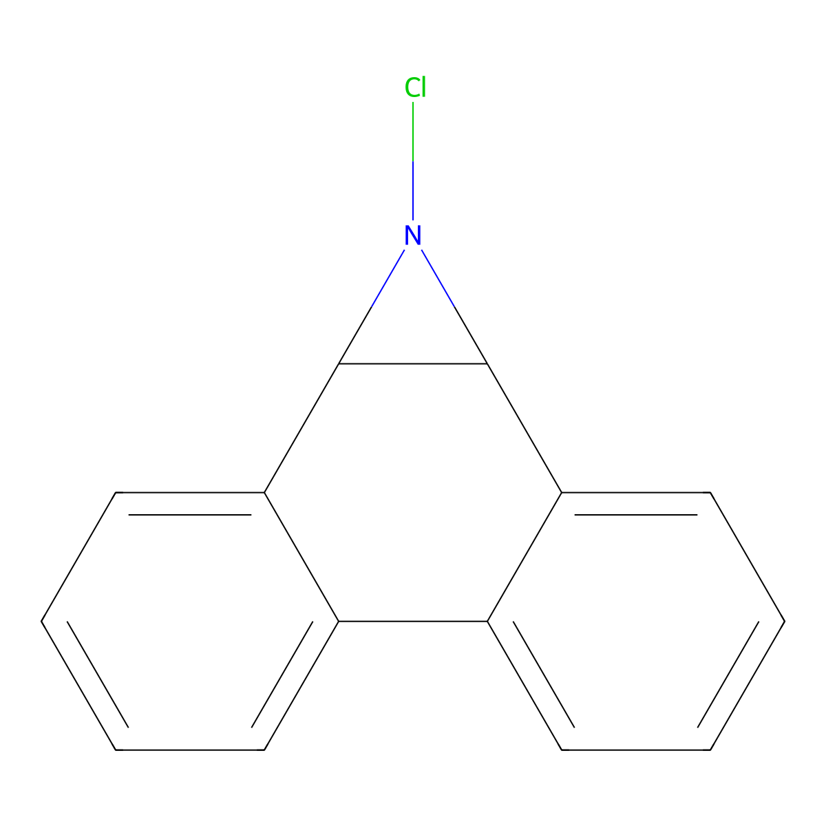 1-Chloro-1a,9b-dihydro-1H-phenanthro(9,10-b)azirine molecular structure, CAS 81593-15-9