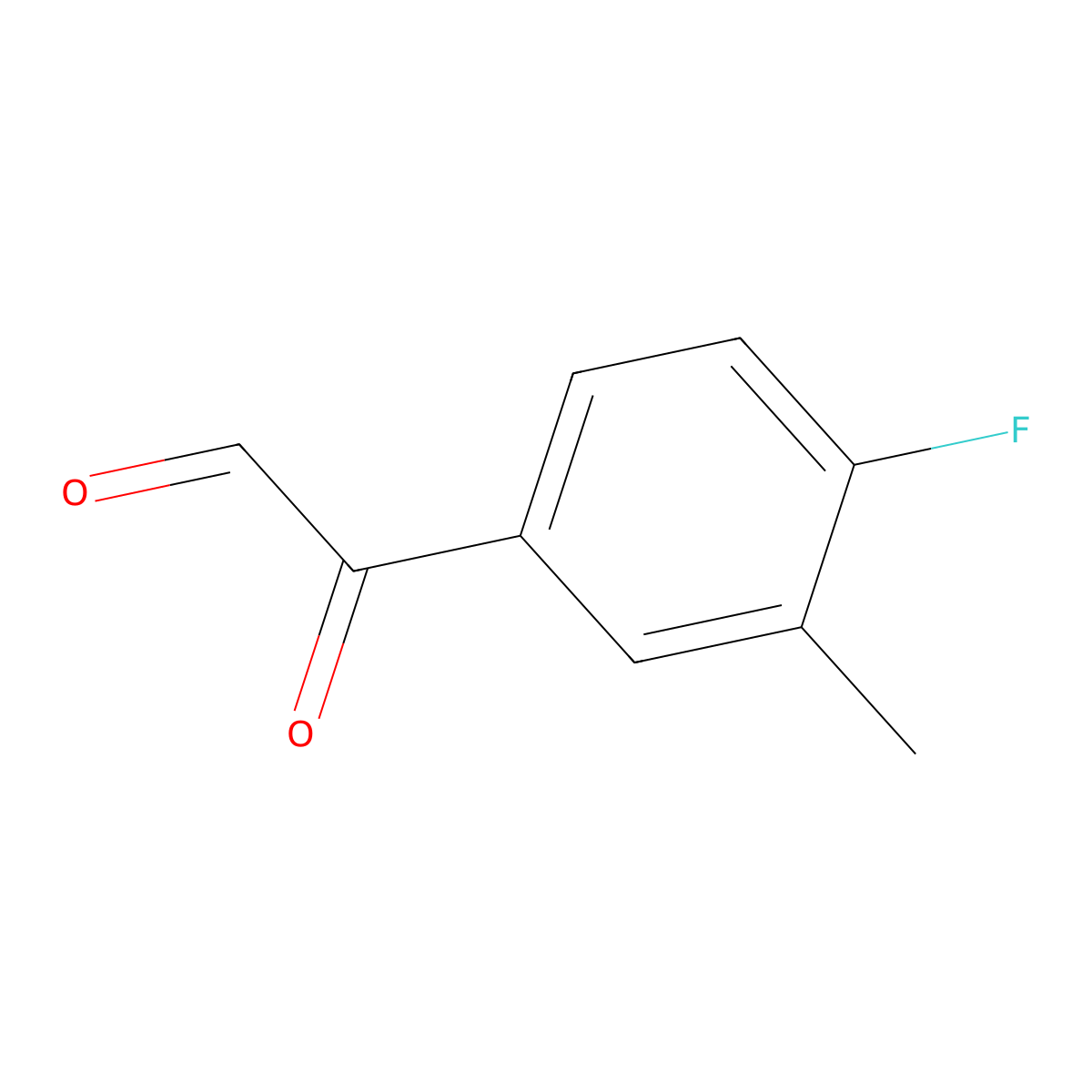 2-(4-Fluoro-3-methylphenyl)-2-oxoacetaldehyde molecular structure, CAS 81593-26-2