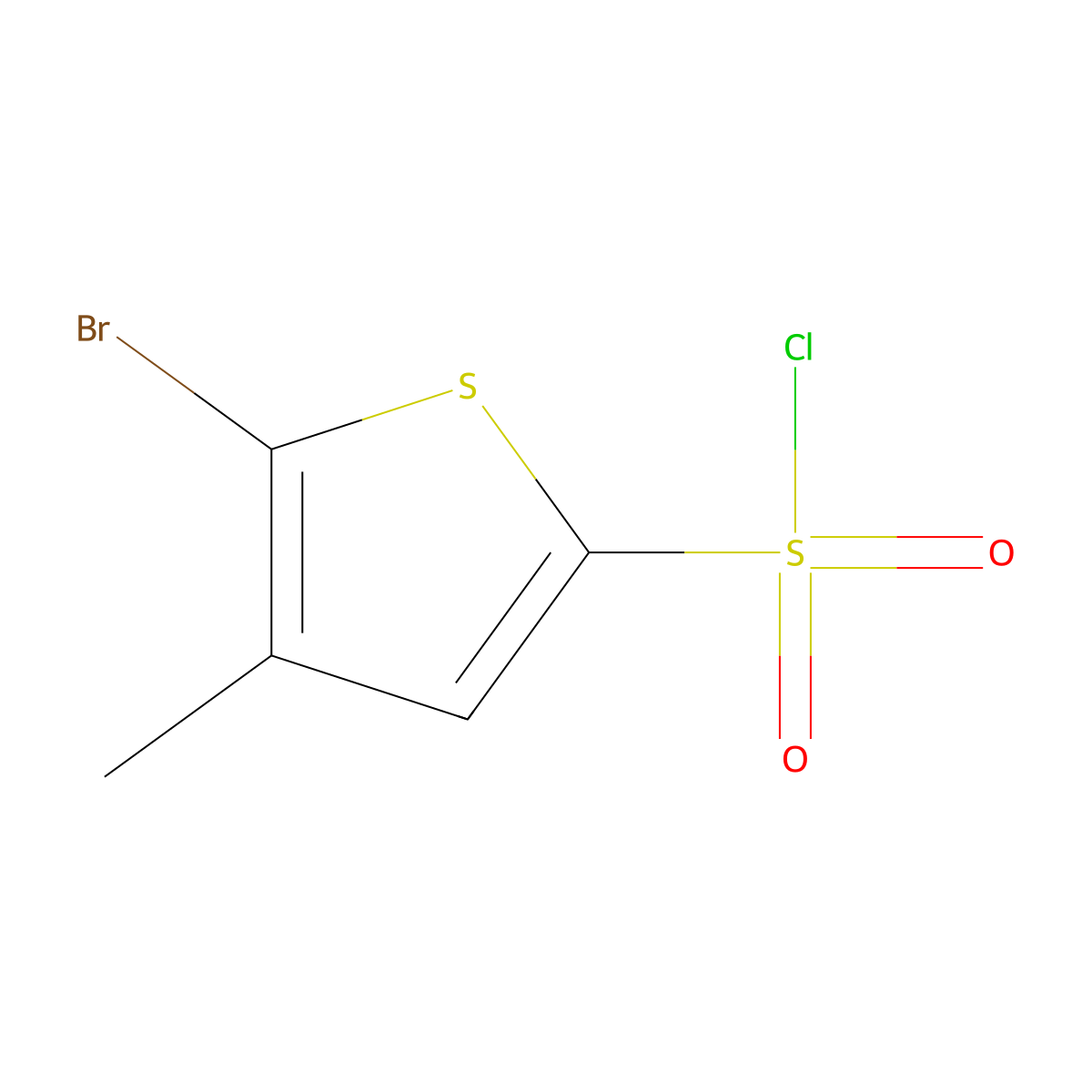 5-Bromo-4-methylthiophene-2-sulfonyl chloride molecular structure, CAS 81597-51-5