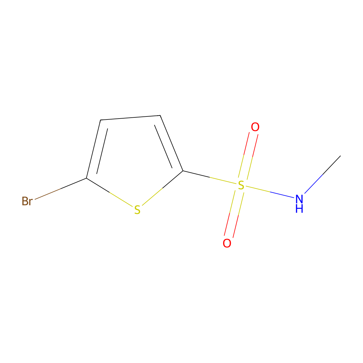 5-bromo-N-methylthiophene-2-sulfonamide molecular structure, CAS 81597-52-6