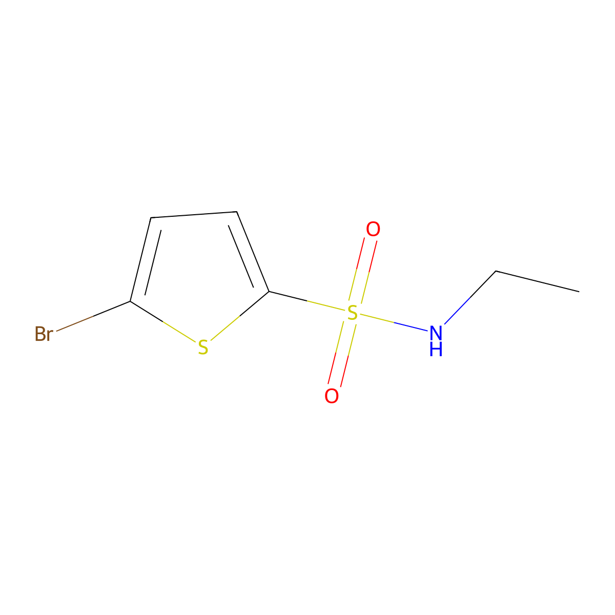 5-bromo-N-ethylthiophene-2-sulfonamide molecular structure, CAS 81597-53-7