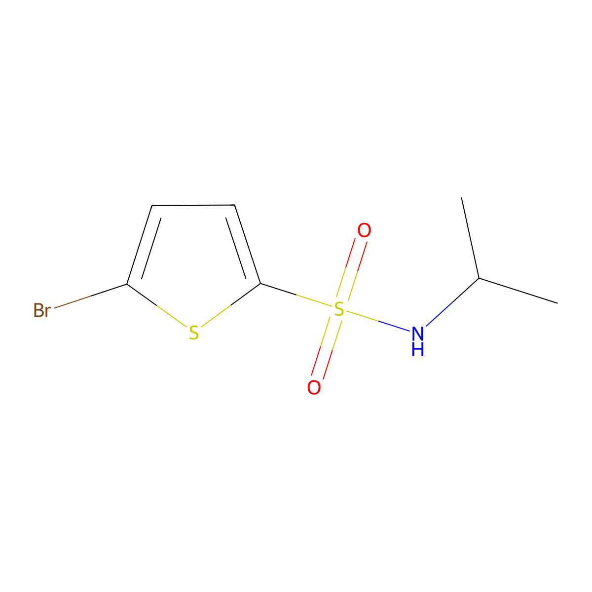 5-Bromo-N-isopropylthiophene-2-sulfonamide molecular structure, CAS 81597-54-8