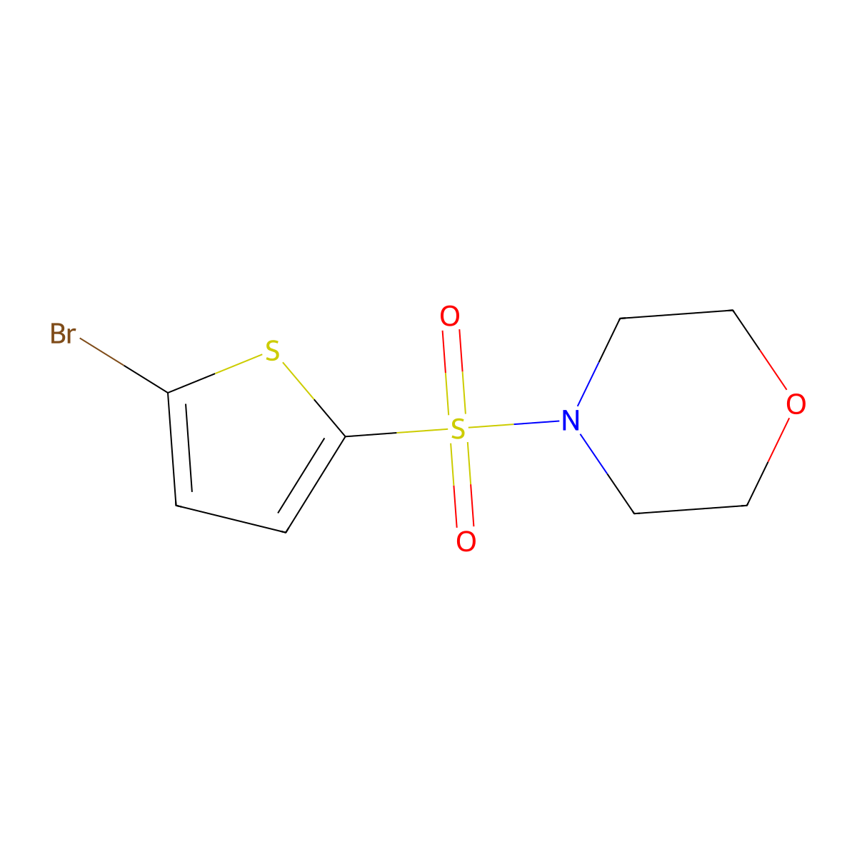 4-((5-Bromothiophen-2-yl)sulfonyl)morpholine molecular structure, CAS 81597-64-0