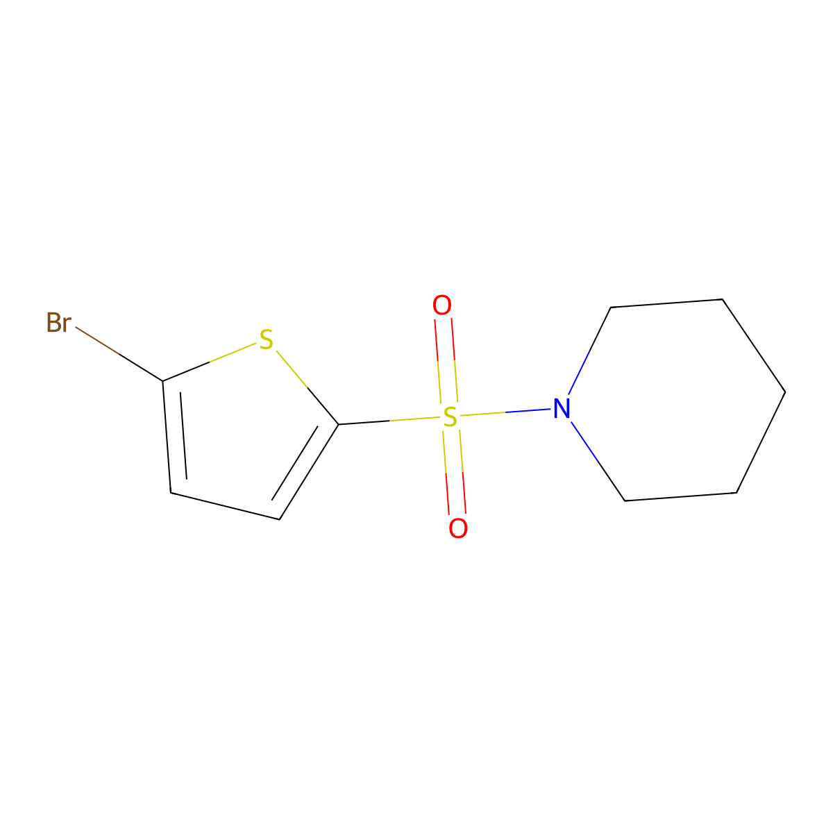 1-((5-Bromo-2-thienyl)sulfonyl)piperidine molecular structure, CAS 81597-71-9