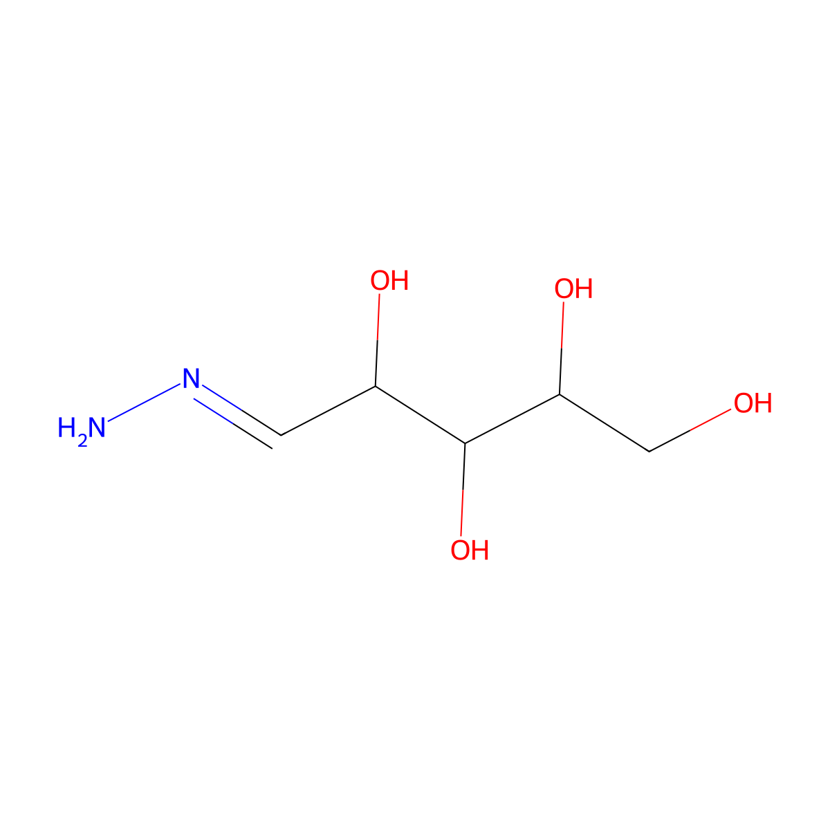5-Hydrazinylidenepentane-1,2,3,4-tetrol molecular structure, CAS 816-01-3