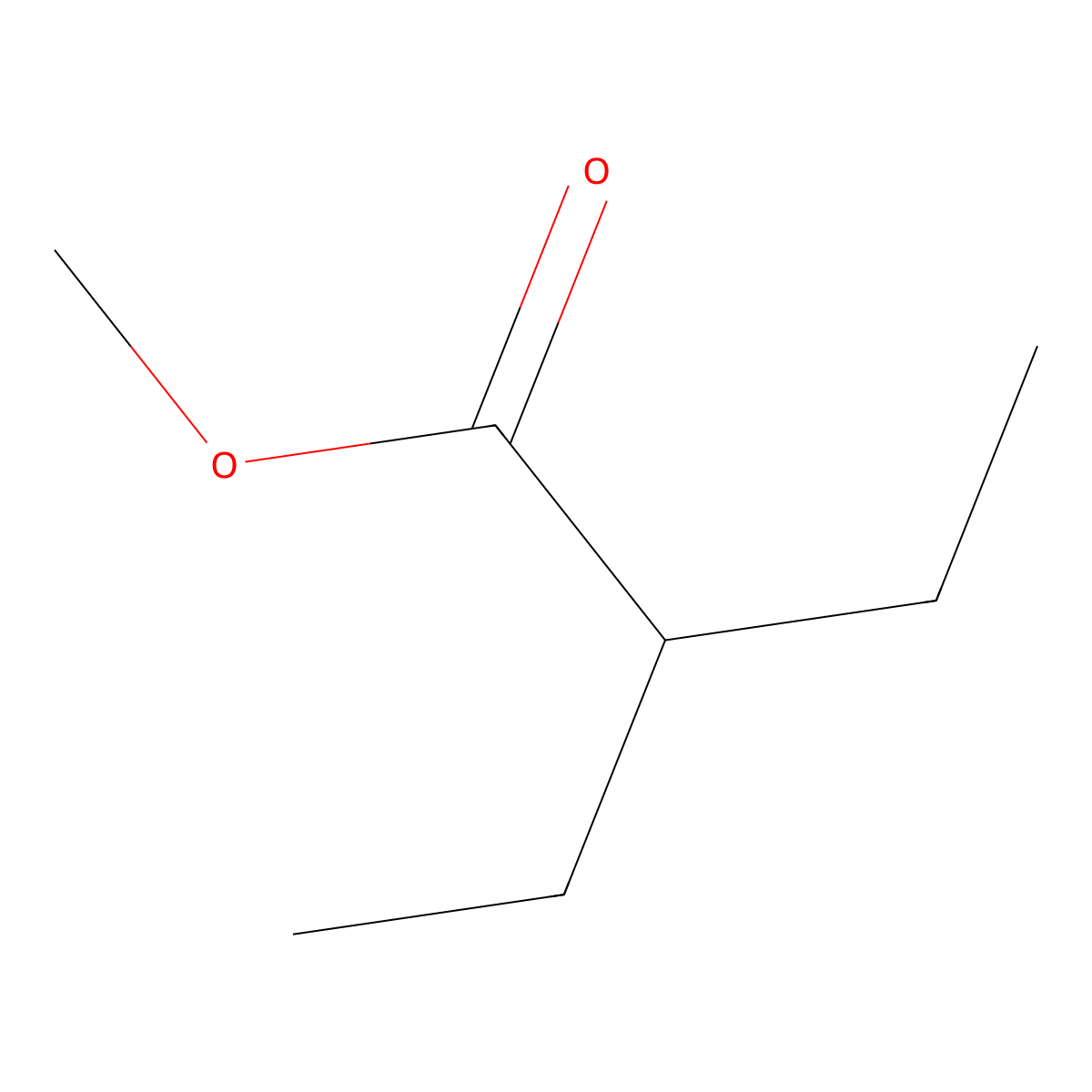 Methyl 2-ethylbutyrate molecular structure, CAS 816-11-5