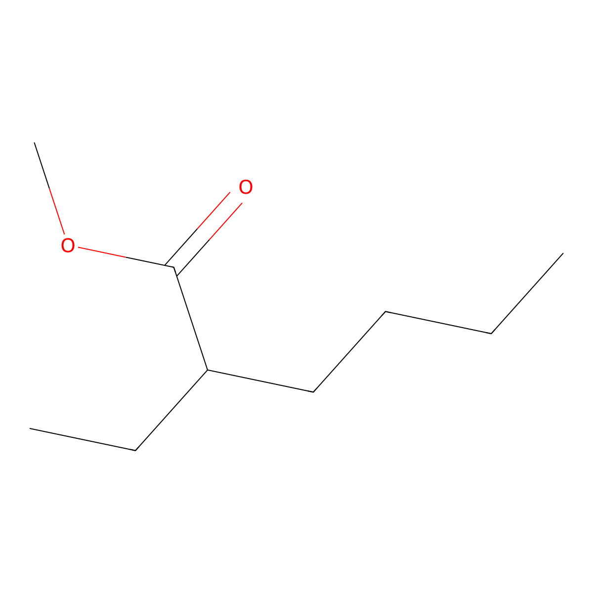 Methyl 2-ethylhexanoate molecular structure, CAS 816-19-3